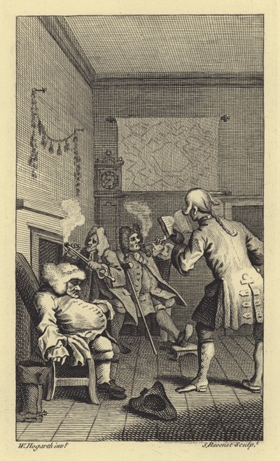 Jelenet a Tristram Shandyból, Laurence Sterne alkotó: Simon Francois after Ravenet